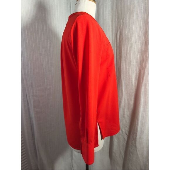 Cynthia Rowley Bold Red Black Structured Blouse - Size M - Picture 5 of 5